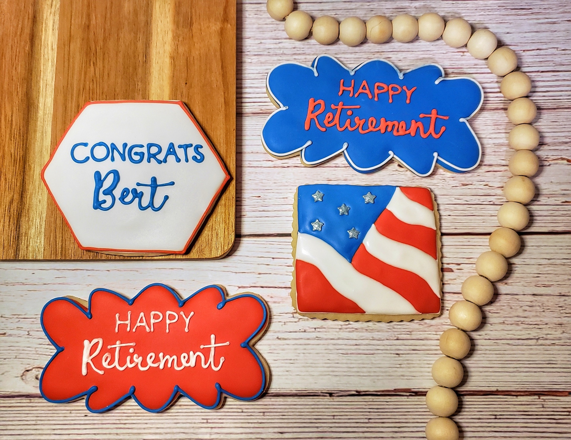 Retirement Decorated Sugar Cookies